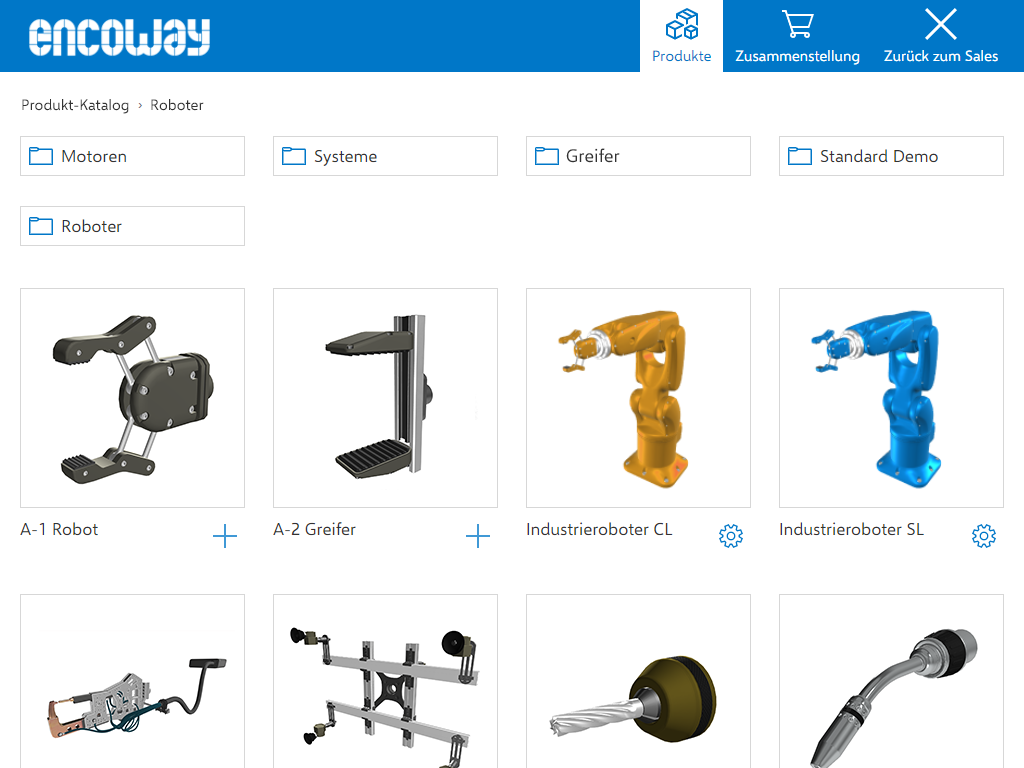 screenshot of encoway CPQ